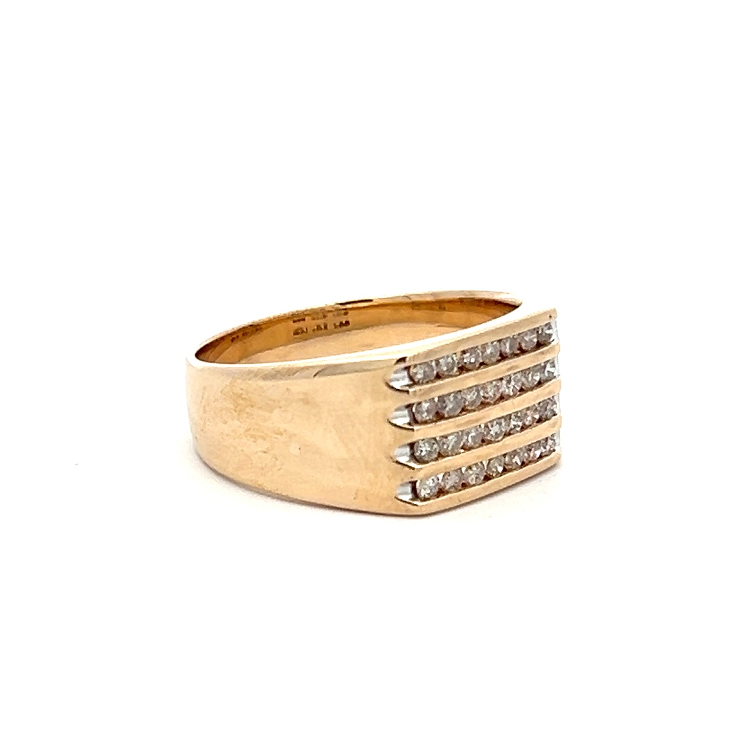 9Ct Yellow Gold 0.50 Carat TW Diamond Men's Ring