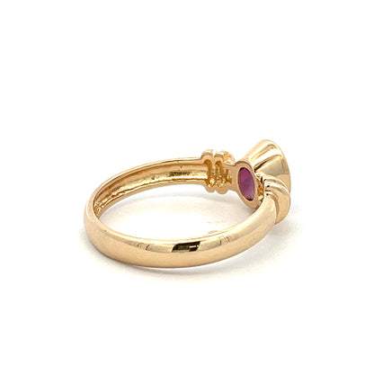 9Ct Yellow Gold Oval Cut Amethyst Ring