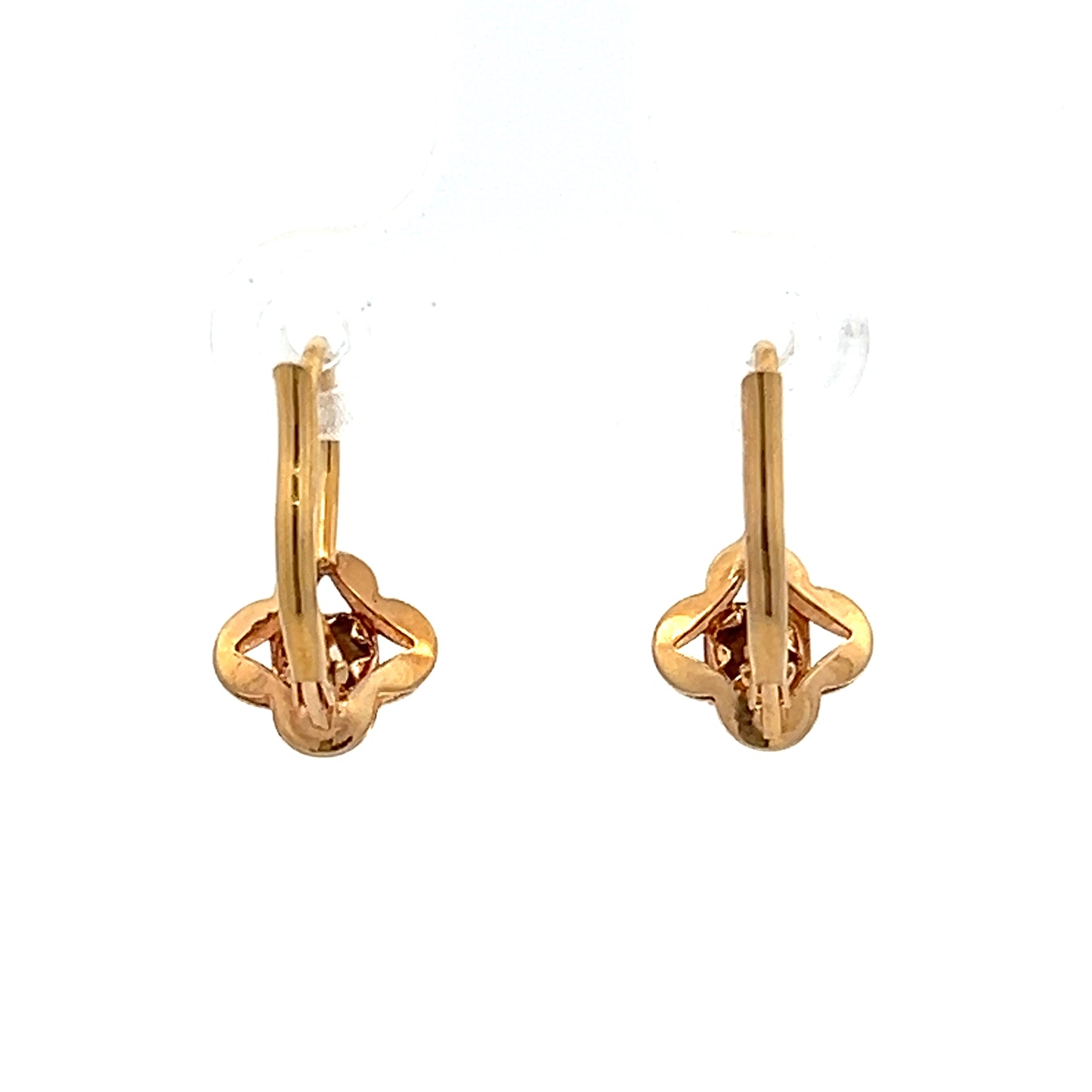 9Ct Yellow Gold Vintage Garnet Lever Earrings