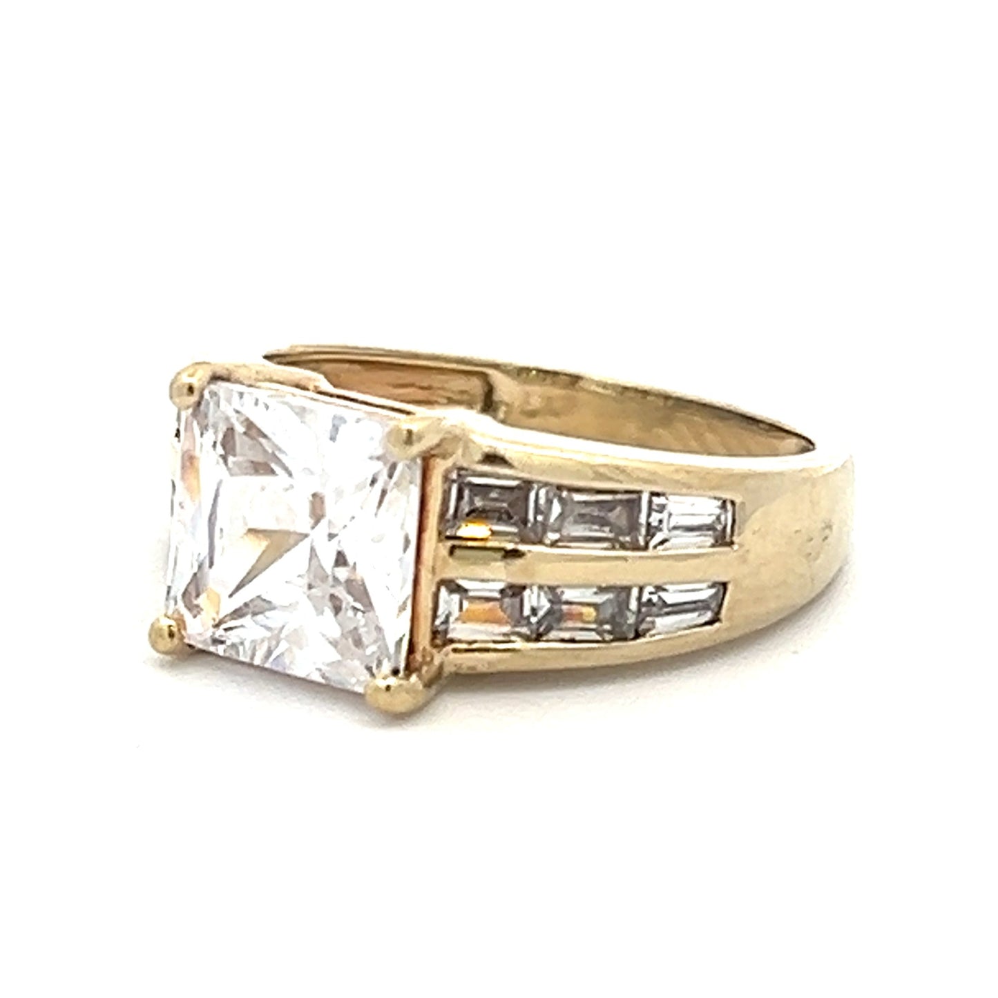 9Ct Yellow Gold CZ Cocktail Ring