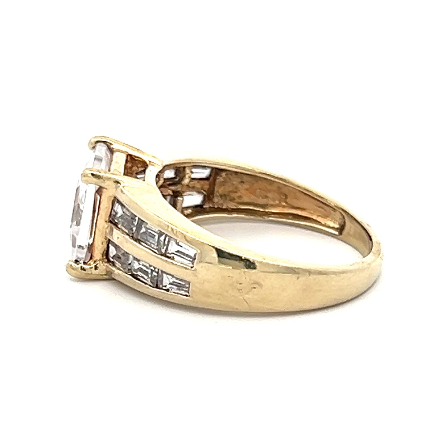 9Ct Yellow Gold CZ Cocktail Ring