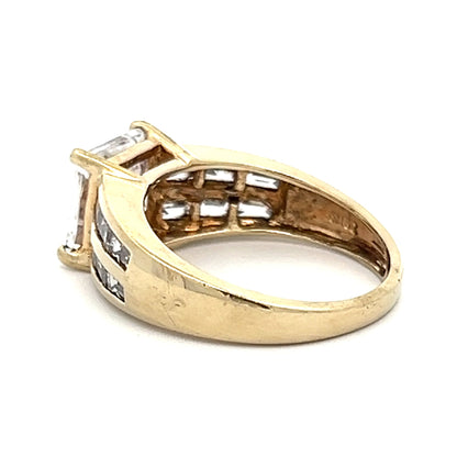 9Ct Yellow Gold CZ Cocktail Ring