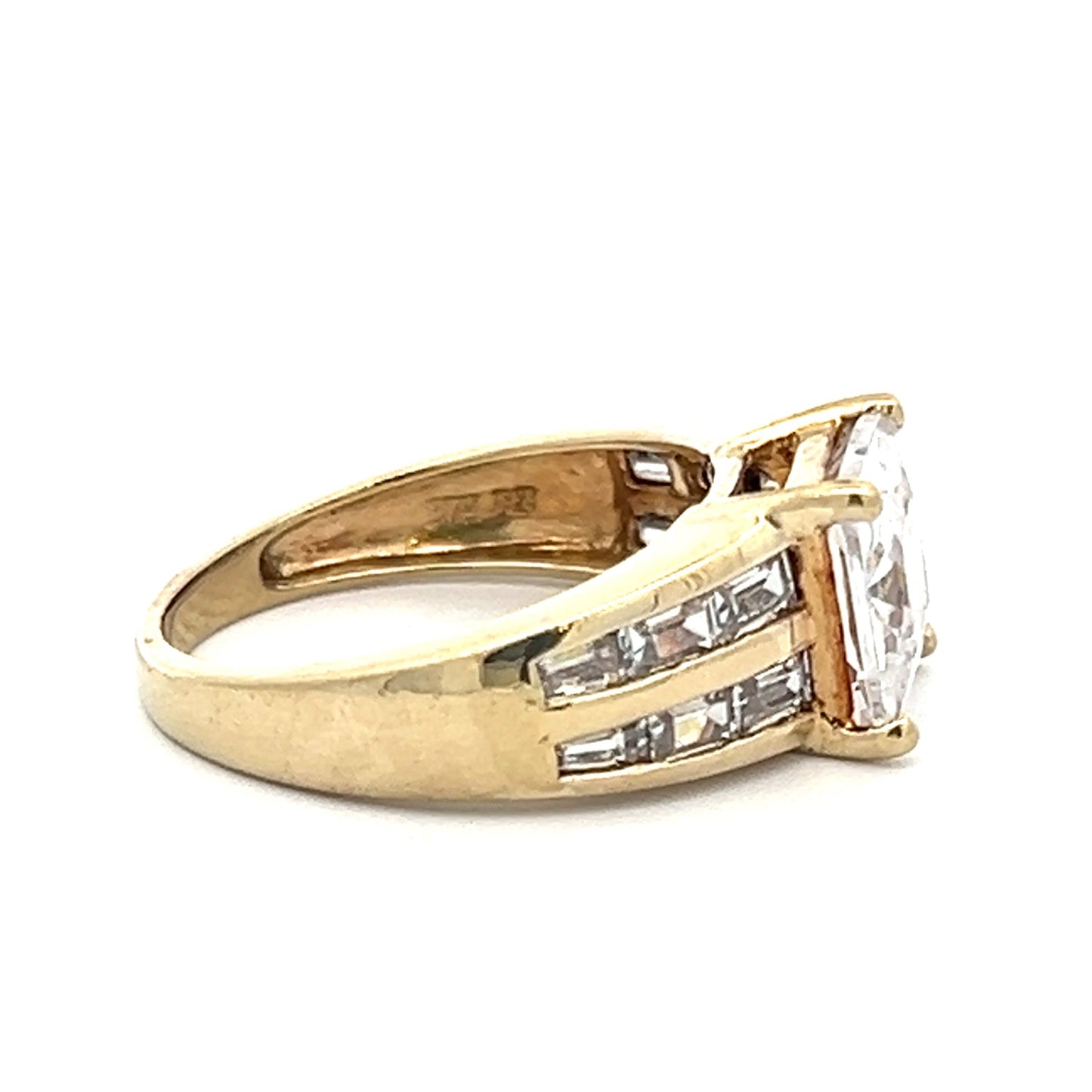 9Ct Yellow Gold CZ Cocktail Ring