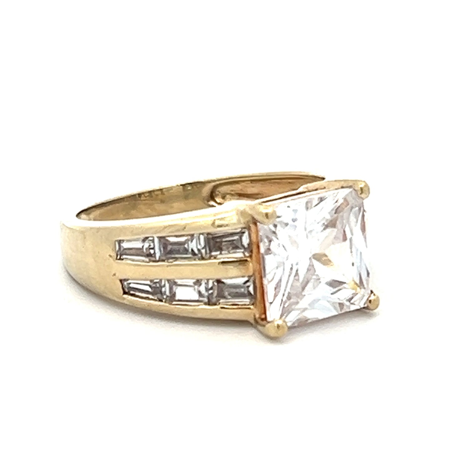 9Ct Yellow Gold CZ Cocktail Ring