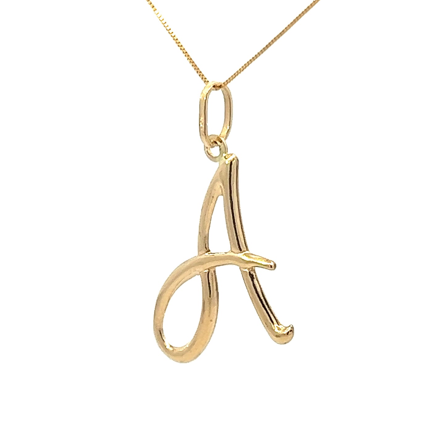 18Ct Yellow Gold Initial 'A' Pendant