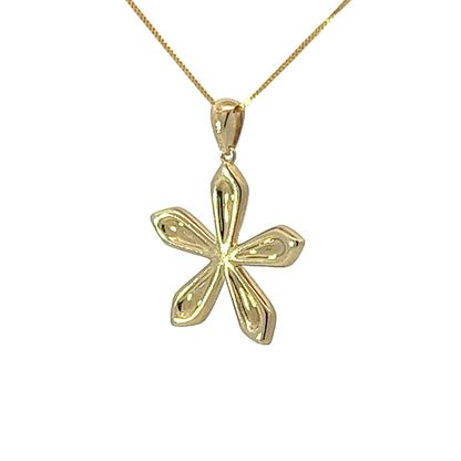 9Ct Yellow Gold Flower Pendant