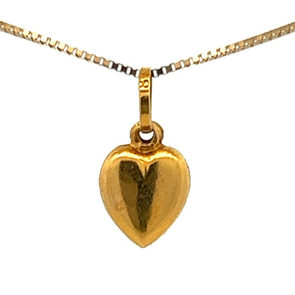 18Ct Yellow Gold Miniature Heart Pendant