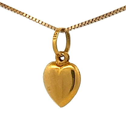 18Ct Yellow Gold Miniature Heart Pendant