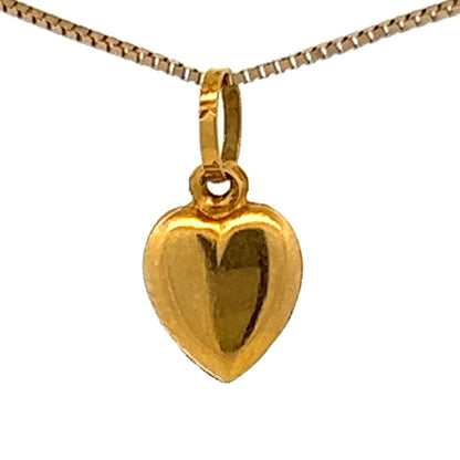 18Ct Yellow Gold Miniature Heart Pendant