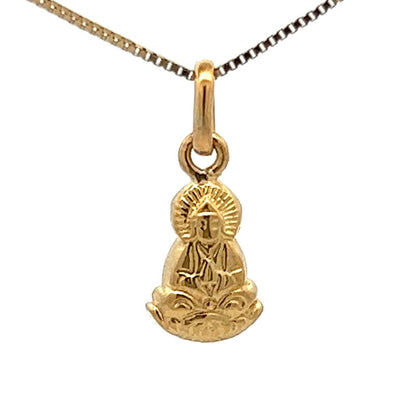 18Ct Yellow Gold Miniature Buddha Pendant