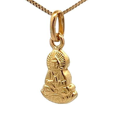 18Ct Yellow Gold Miniature Buddha Pendant