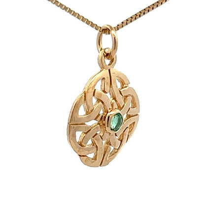 9Ct Yellow Gold Irish Celtic Knot Charm Pendant