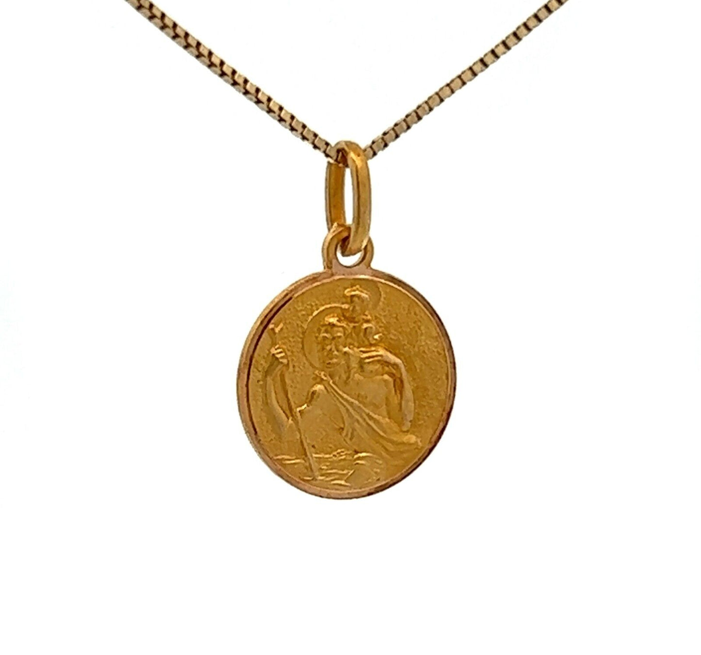 18Ct Yellow Gold Miniature Saint Anthony Pendant Charm