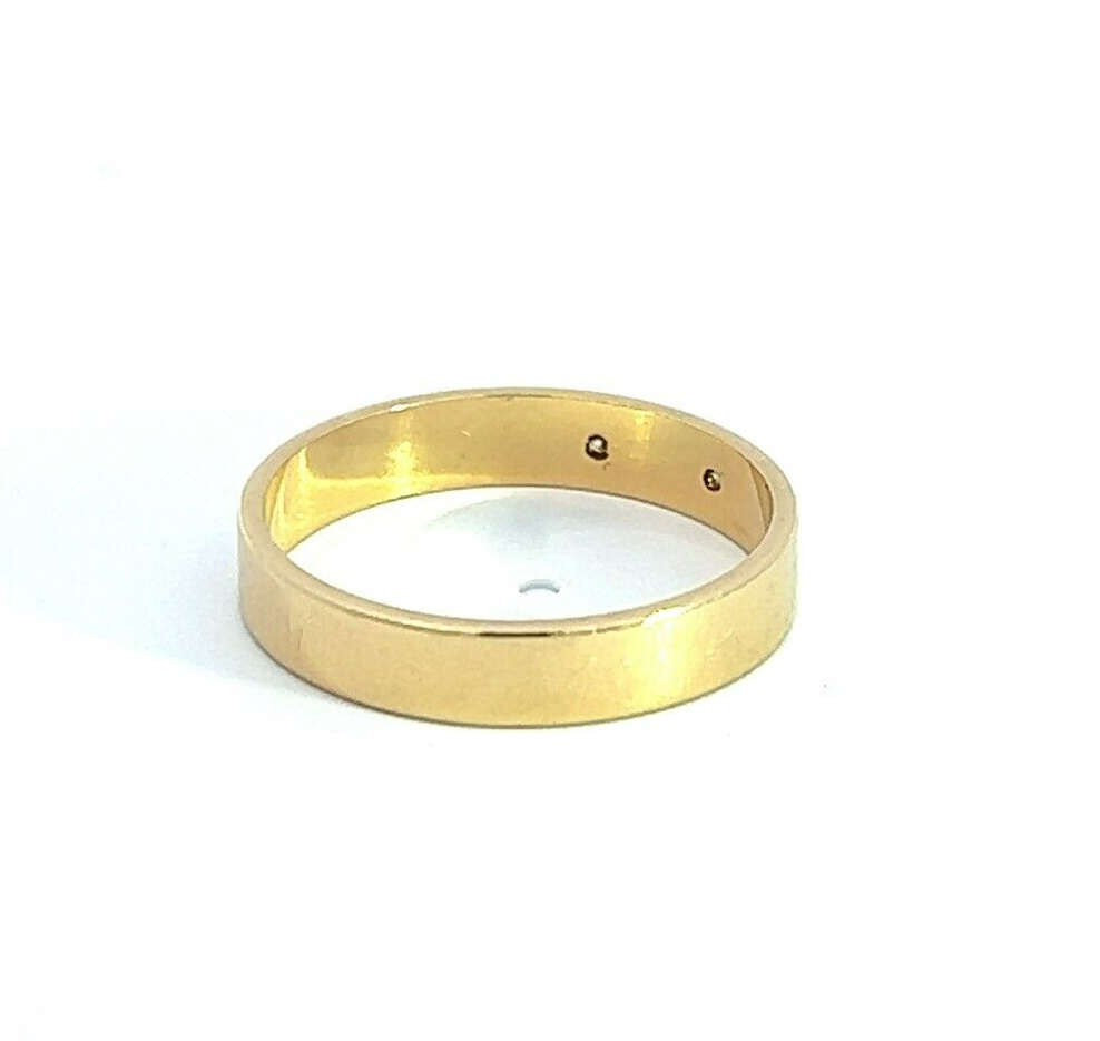 18Ct Yellow Gold Vintage Diamond Band Ring