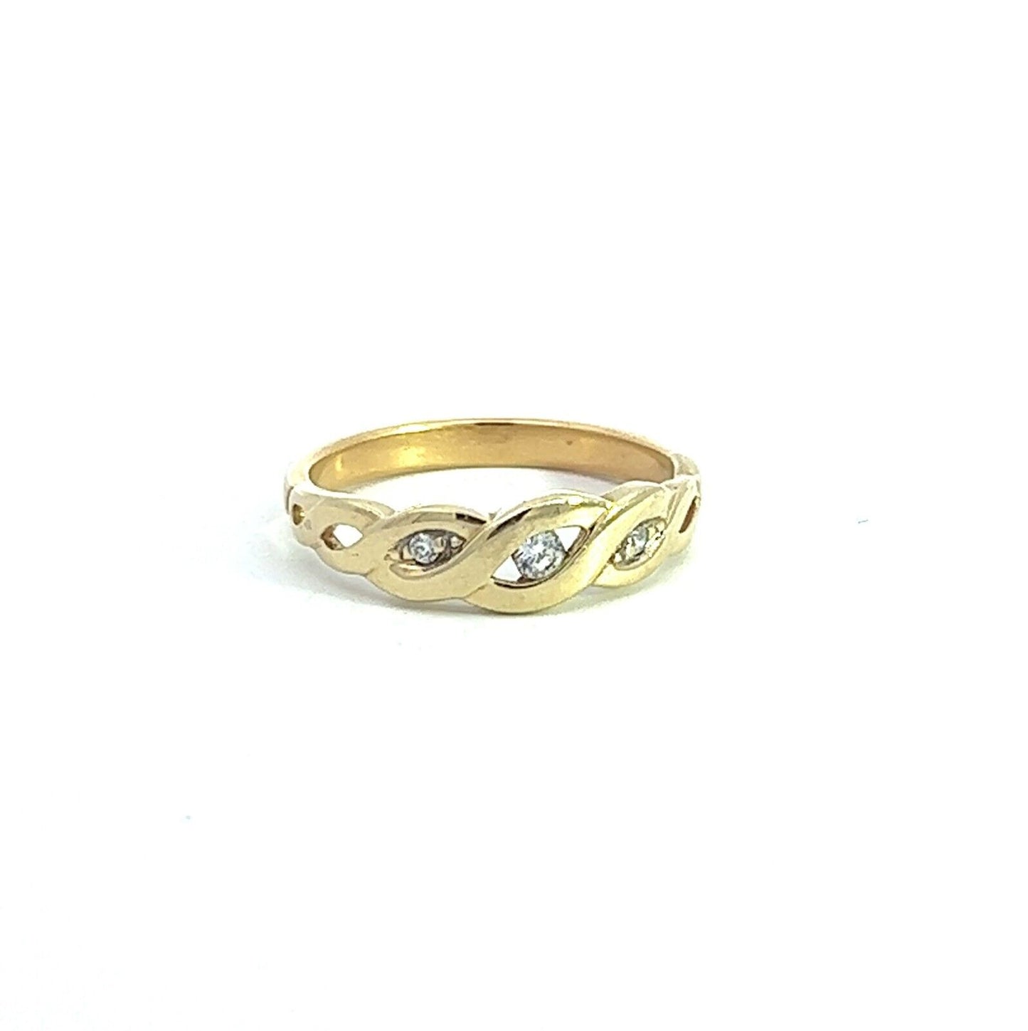 18Ct Yellow Gold Twisted Band Ring