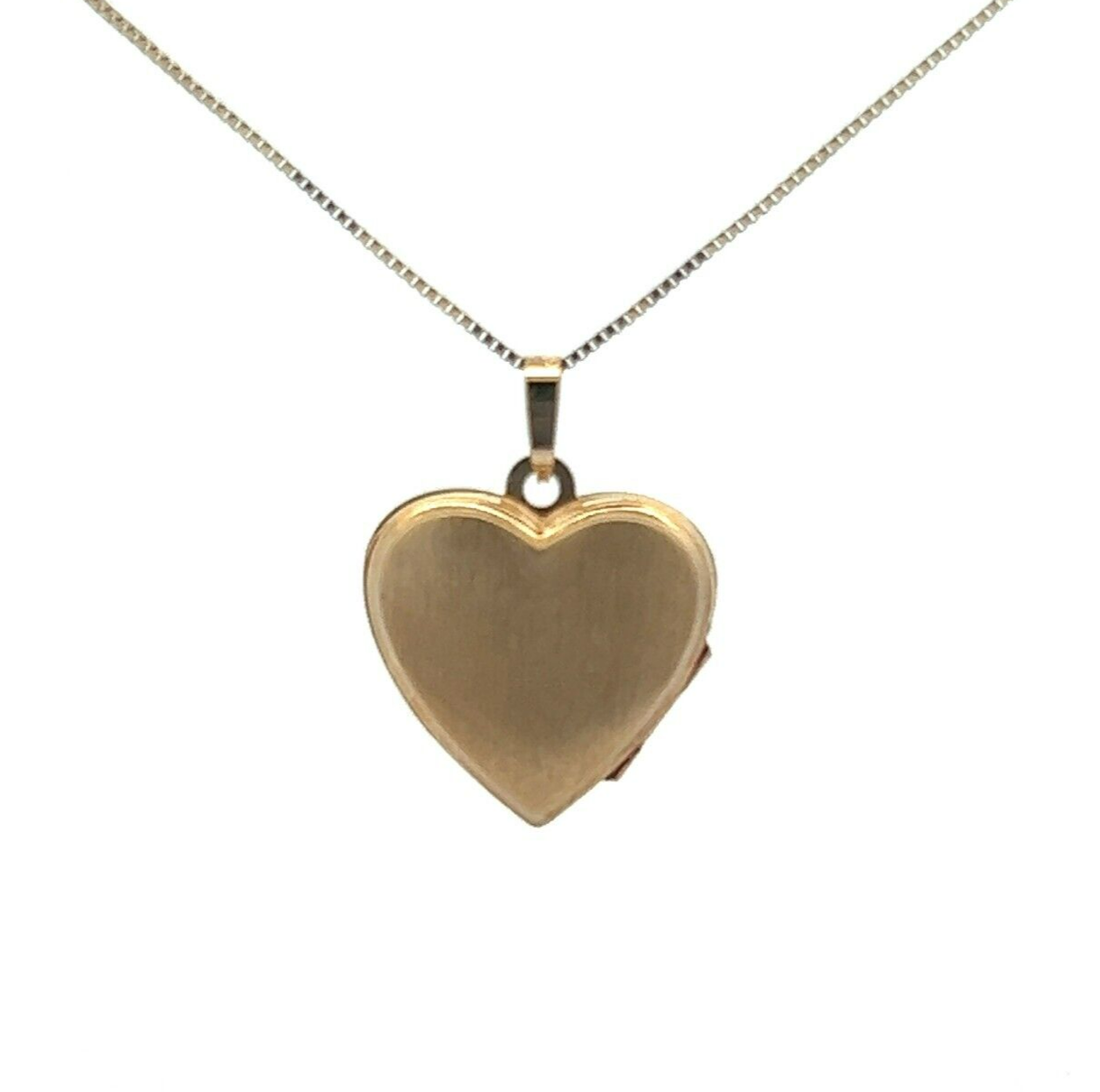 9Ct Yellow Gold Embossed Heart Locket Pendant