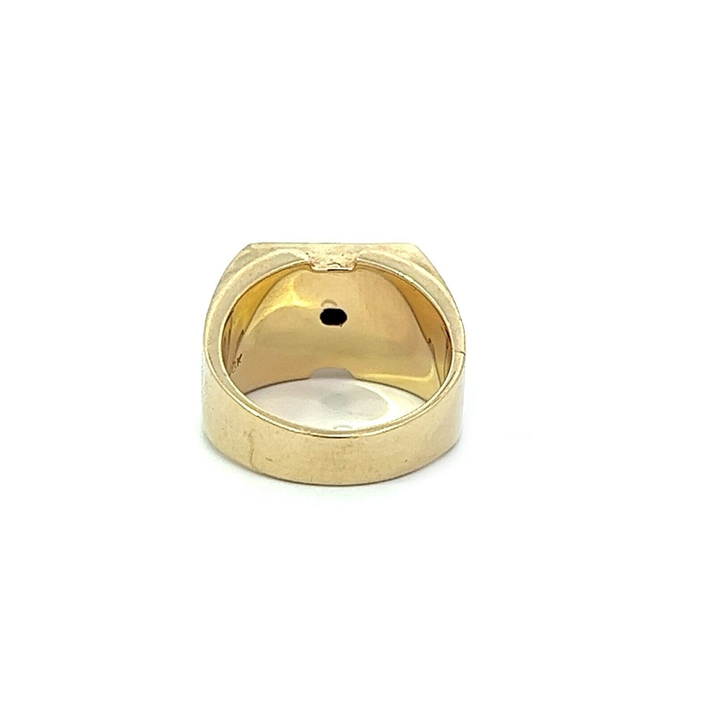 18Ct Yellow Gold Mens Sapphire Signet Ring