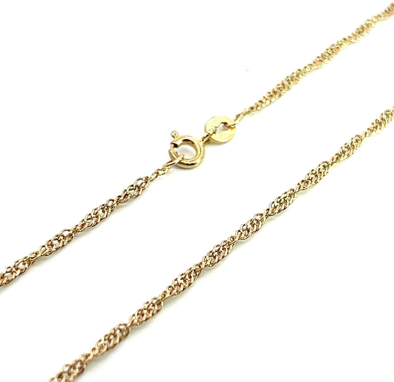 9Ct Yellow Gold Twisted Trace Chain