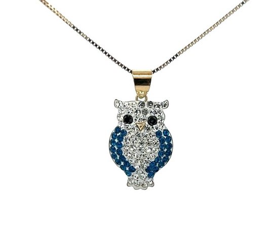 9Ct Yellow Gold Owl Pendant