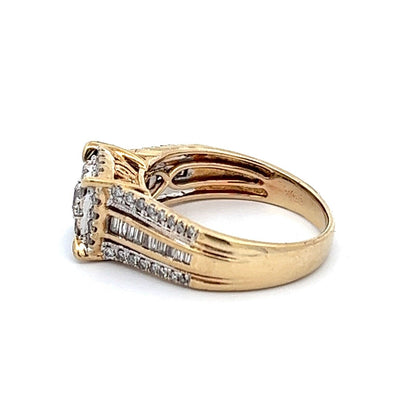 9Ct Yellow Gold Diamond Ring - 0.93 Carat TDW