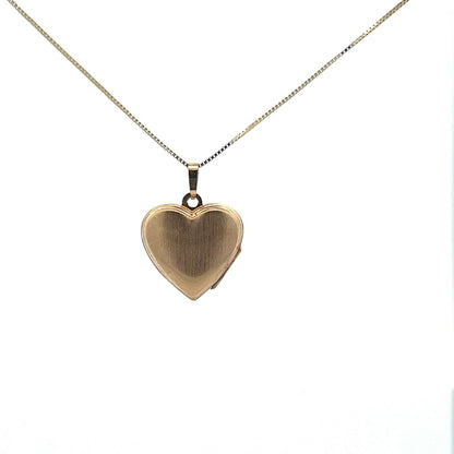 9Ct Yellow Gold Embossed Heart Locket Pendant