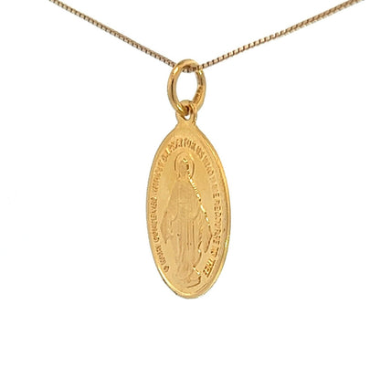 22Ct Yellow Gold Mary Medal Pendant