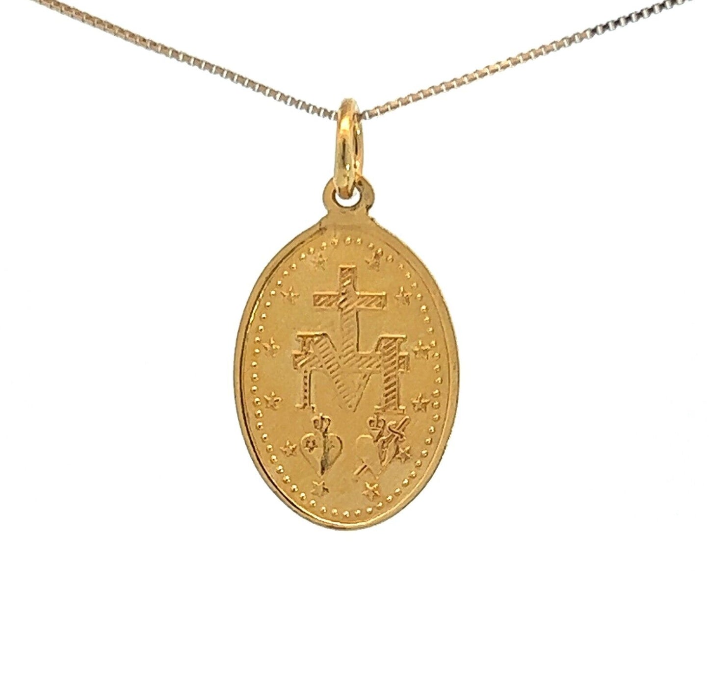 22Ct Yellow Gold Mary Medal Pendant