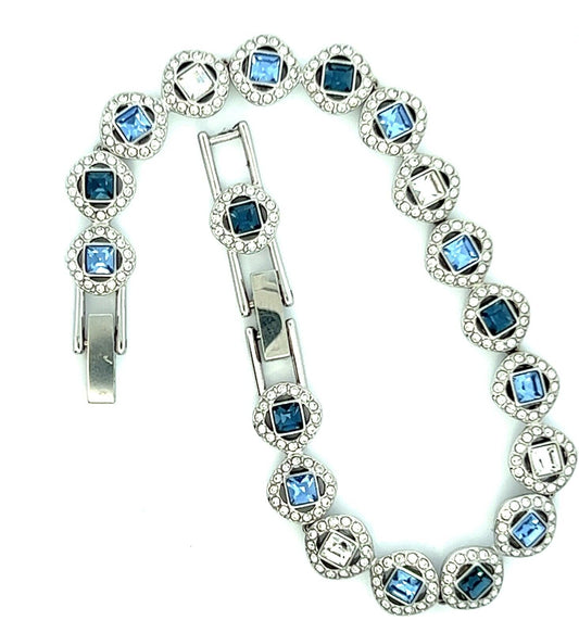 Swarovski Angelic Square Bracelet - Blue Crystals