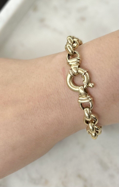 9Ct Yellow Gold Belcher Bracelet