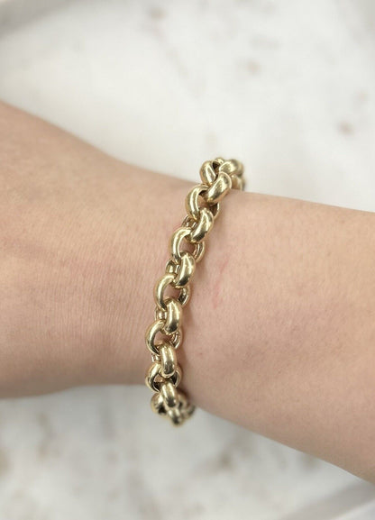 9Ct Yellow Gold Belcher Bracelet