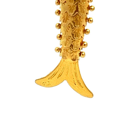 22Ct Yellow Gold Large Movable Fish Pendant