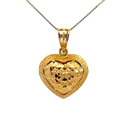 22Ct Yellow Gold Heart Pendant