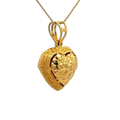 22Ct Yellow Gold Heart Pendant