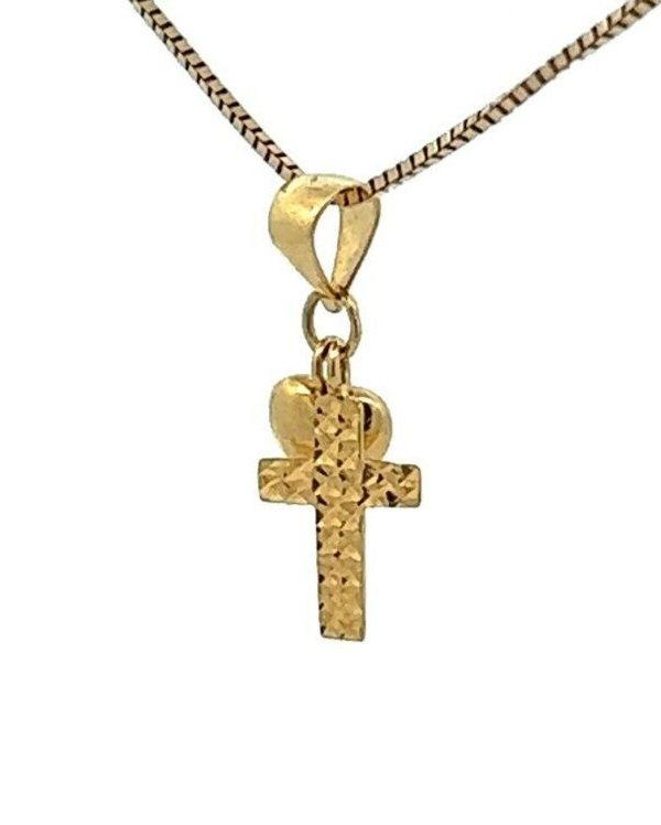 18Ct Yellow Gold Love & Faith Mini Pendant