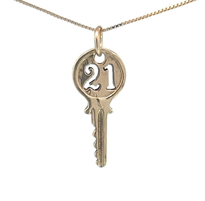 9Ct Yellow Gold 21 Key Pendant