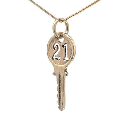 9Ct Yellow Gold 21 Key Pendant