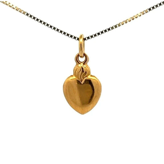 18Ct Yellow Gold Heart Pendant