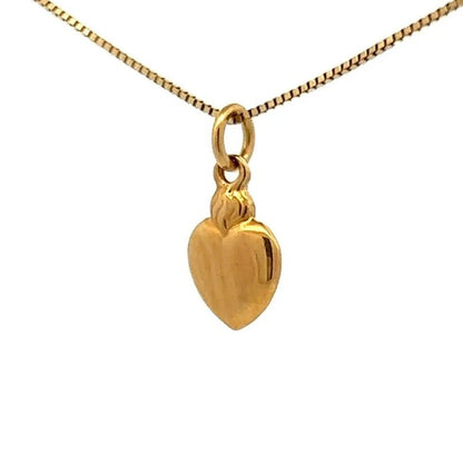 18Ct Yellow Gold Heart Pendant