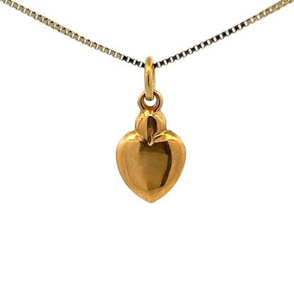 18Ct Yellow Gold Heart Pendant