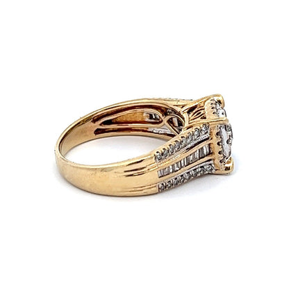 9Ct Yellow Gold Diamond Ring - 0.93 Carat TDW