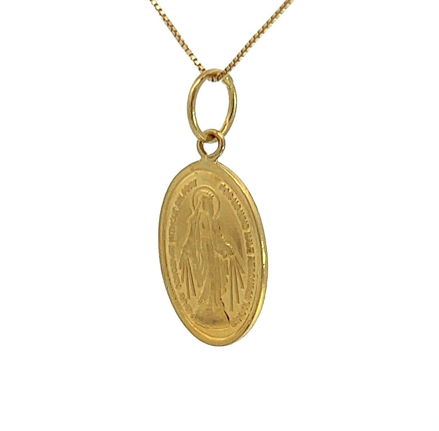 22Ct Yellow Gold Mary Medal Pendant