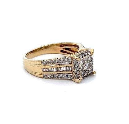 9Ct Yellow Gold Diamond Ring - 0.93 Carat TDW