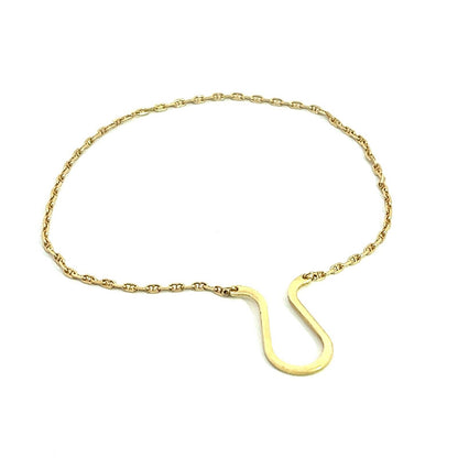 18Ct Yellow Gold Chain 'U' Shaped Bracelet 17cm