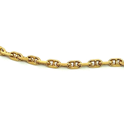 18Ct Yellow Gold Chain 'U' Shaped Bracelet 17cm