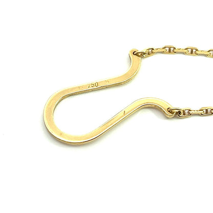 18Ct Yellow Gold Chain 'U' Shaped Bracelet 17cm