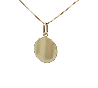 9Ct Yellow Gold Disc Pendant