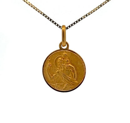 18Ct Yellow Gold Miniature Saint Anthony Pendant Charm