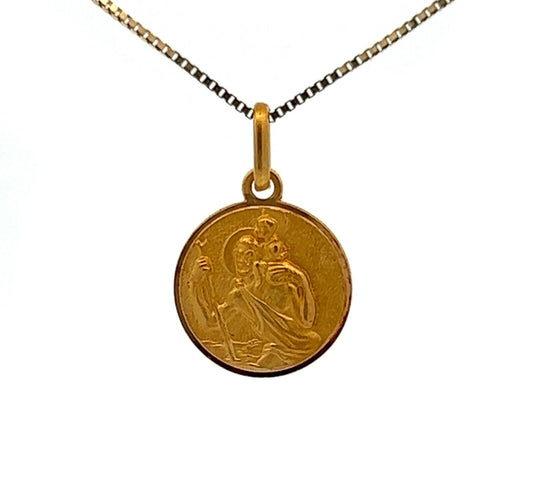 18Ct Yellow Gold Miniature Saint Anthony Pendant Charm