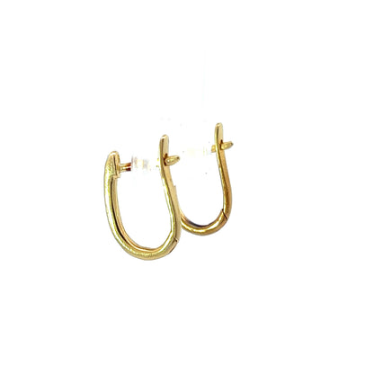 18Ct Yellow Gold Diamond Huggie Hoop Earrings