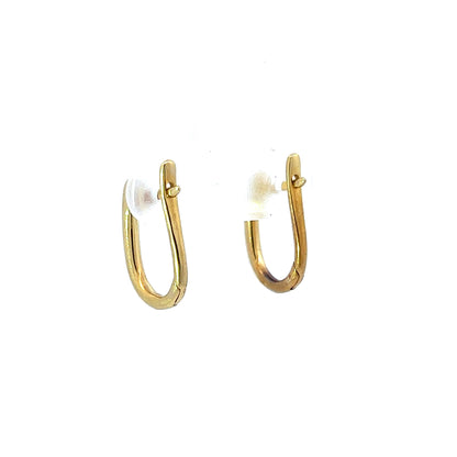 18Ct Yellow Gold Diamond Huggie Hoop Earrings